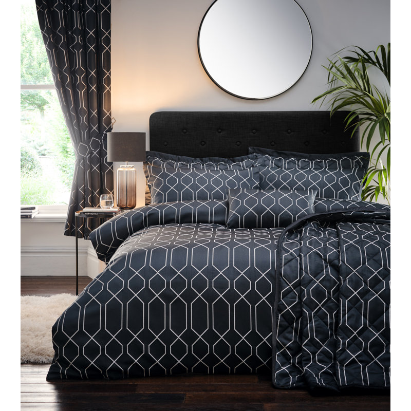 Three Posts Killingsworth Kapp Luxury Jacquard Geometric Duvet Cover